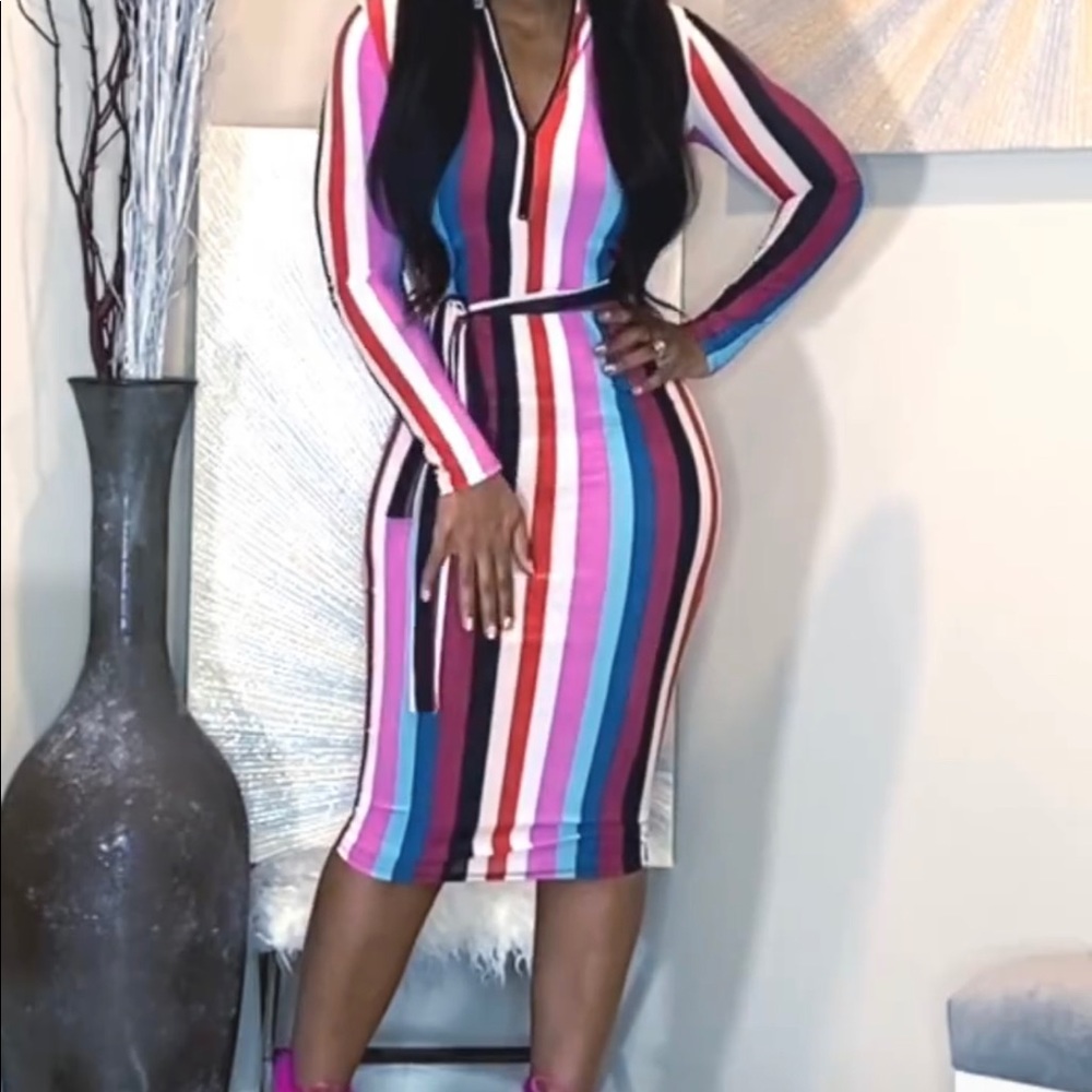 NEW!!! Multi-colored Stripe Dress!